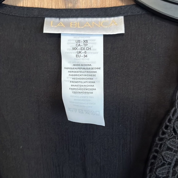 La Blanca Island Fare V- Neck Tunic Cover Up Sz Extra Small - Picture 7 of 10